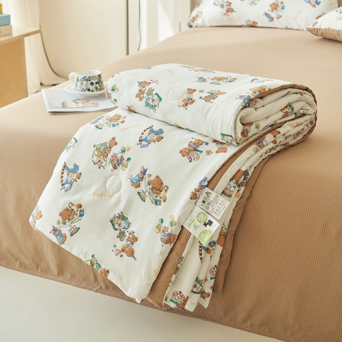 91家纺网 家纺一手货源 找家纺 （总）畅销被业 2026新款A类泡芙棉印花夏被四件套