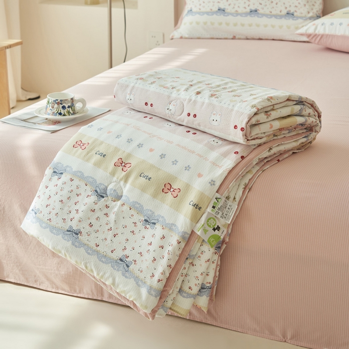 91家纺网 家纺一手货源 找家纺 （总）畅销被业 2026新款A类泡芙棉印花夏被四件套