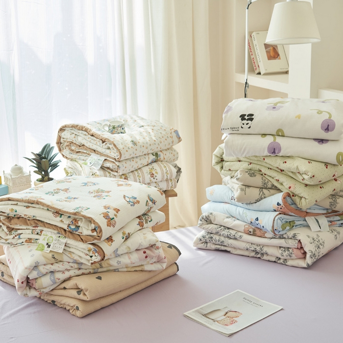 91家纺网 家纺一手货源 找家纺 （总）畅销被业 2026新款A类泡芙棉印花夏被四件套