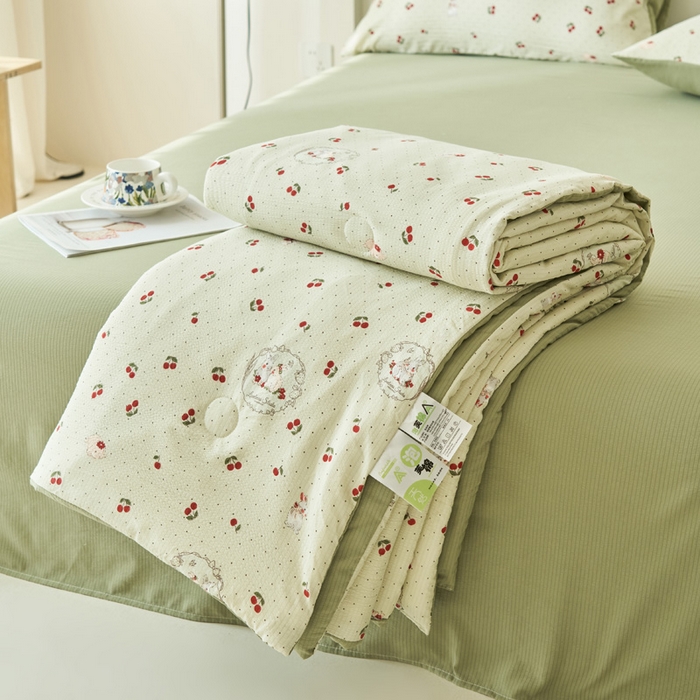 91家纺网 家纺一手货源 找家纺 （总）畅销被业 2026新款A类泡芙棉印花夏被四件套