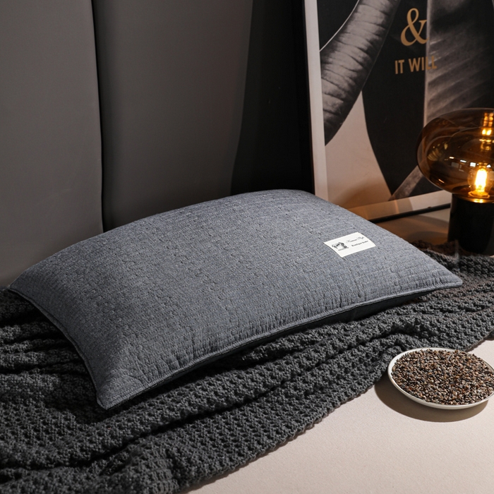 91家纺网 家纺一手货源 找家纺 （总）仁宇枕业 2026新款全棉纯棉极简系列水洗棉全荞麦枕头枕芯