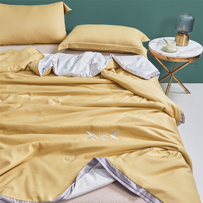 91家纺网 家纺一手货源 找家纺 畅销被业 2026新款燕窝蛋白夏被 被子被芯 夏凉被 大麦黄