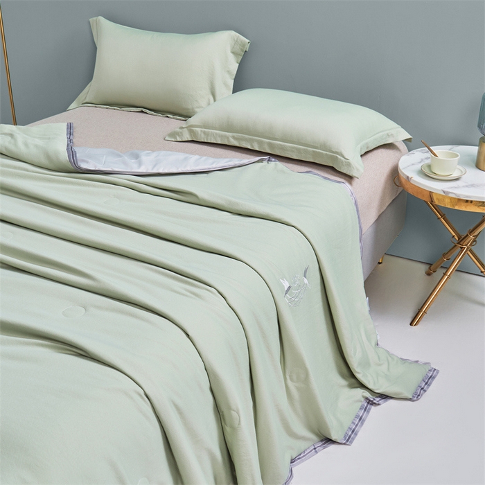 91家纺网 家纺一手货源 找家纺 畅销被业 2026新款燕窝蛋白夏被 被子被芯 夏凉被 抹茶绿