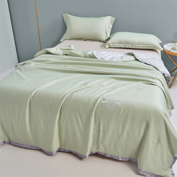 91家纺网 家纺一手货源 找家纺 畅销被业 2026新款燕窝蛋白夏被 被子被芯 夏凉被 抹茶绿