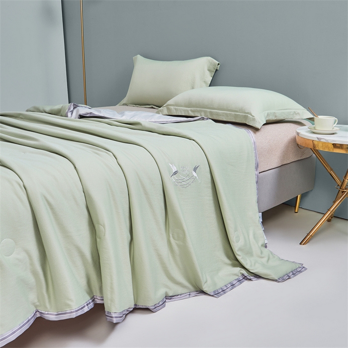 91家纺网 家纺一手货源 找家纺 畅销被业 2026新款燕窝蛋白夏被 被子被芯 夏凉被 抹茶绿