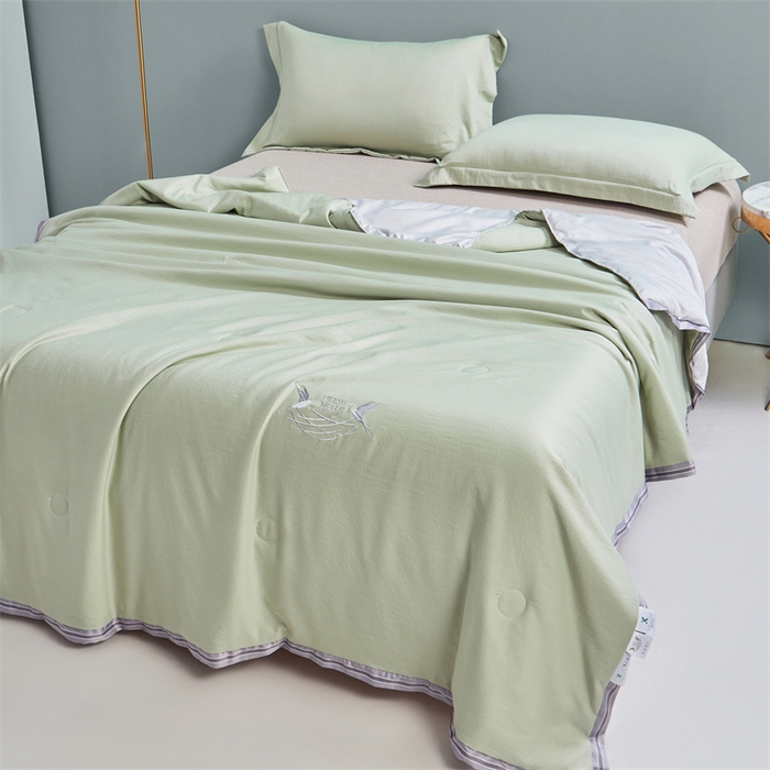 91家纺网 家纺一手货源 找家纺 畅销被业 2026新款燕窝蛋白夏被 被子被芯 夏凉被 抹茶绿