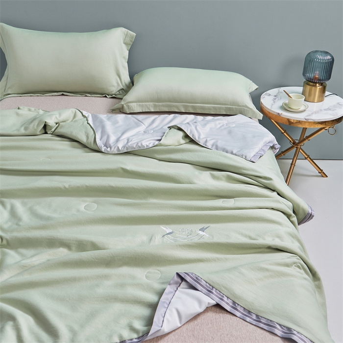 91家纺网 家纺一手货源 找家纺 畅销被业 2026新款燕窝蛋白夏被 被子被芯 夏凉被 抹茶绿