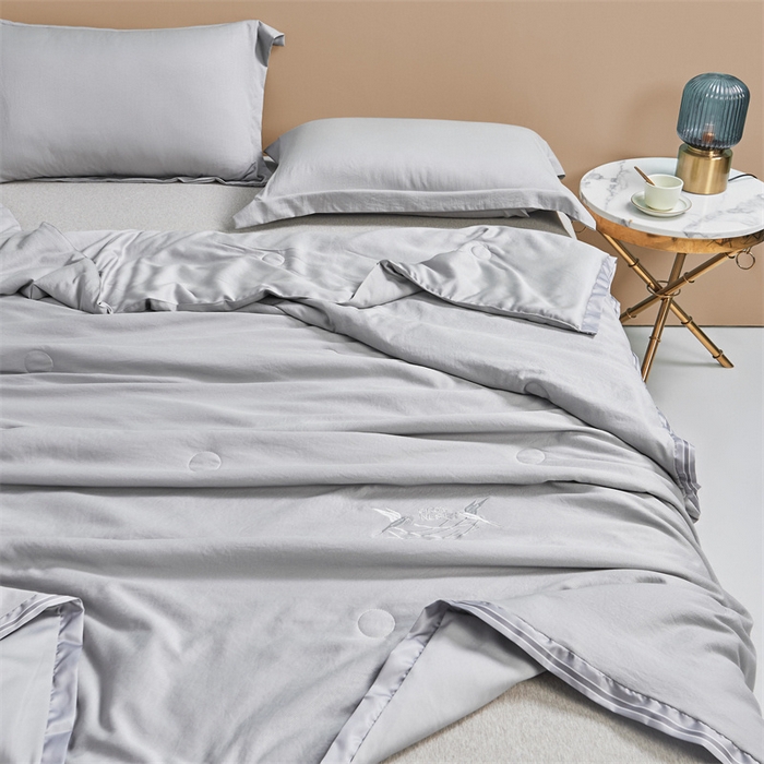 91家纺网 家纺一手货源 找家纺 畅销被业 2026新款燕窝蛋白夏被 被子被芯 夏凉被 绅士灰