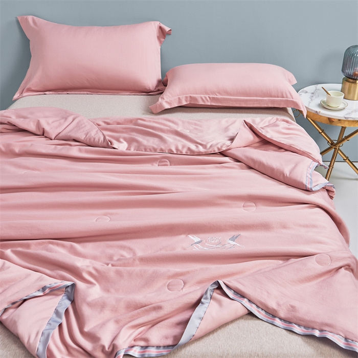 91家纺网 家纺一手货源 找家纺 畅销被业 2026新款燕窝蛋白夏被 被子被芯 夏凉被 藕荷粉