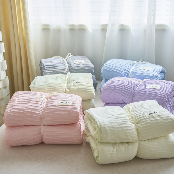 （总）畅销被业 2026新款泡泡纱水洗棉夏被四件套 被子被芯