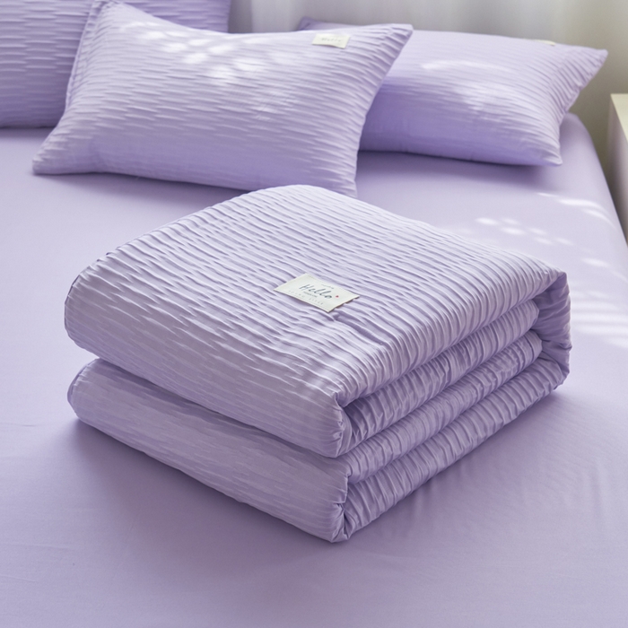 91家纺网 家纺一手货源 找家纺 （总）畅销被业 2026新款泡泡纱水洗棉夏被四件套 被子被芯