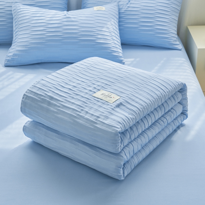 91家纺网 家纺一手货源 找家纺 （总）畅销被业 2026新款泡泡纱水洗棉夏被四件套 被子被芯