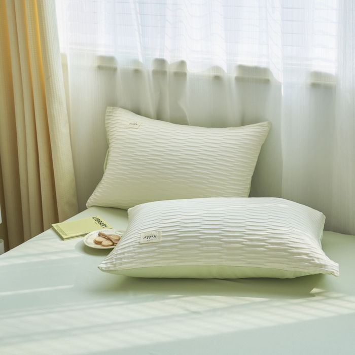 91家纺网 家纺一手货源 找家纺 畅销被业 2026新款泡泡纱水洗棉夏被四件套 被子被芯 泡泡纱-米白