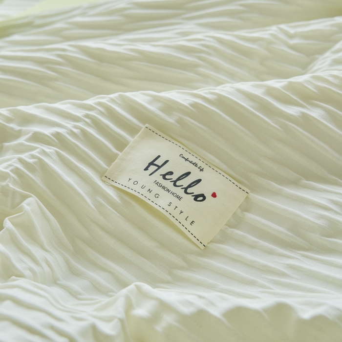 91家纺网 家纺一手货源 找家纺 畅销被业 2026新款泡泡纱水洗棉夏被四件套 被子被芯 泡泡纱-米白