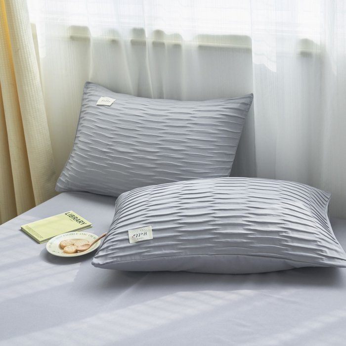 91家纺网 家纺一手货源 找家纺 畅销被业 2026新款泡泡纱水洗棉夏被四件套 被子被芯 泡泡纱-情调灰