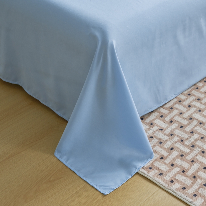 91家纺网 家纺一手货源 找家纺 畅销被业 2026新款泡泡纱水洗棉夏被四件套 被子被芯 泡泡纱-天蓝色