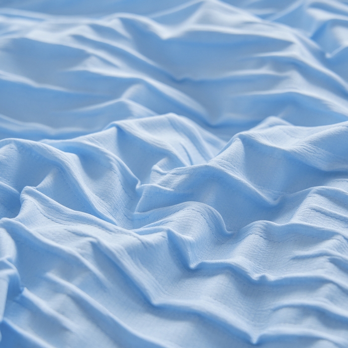 91家纺网 家纺一手货源 找家纺 畅销被业 2026新款泡泡纱水洗棉夏被四件套 被子被芯 泡泡纱-天蓝色