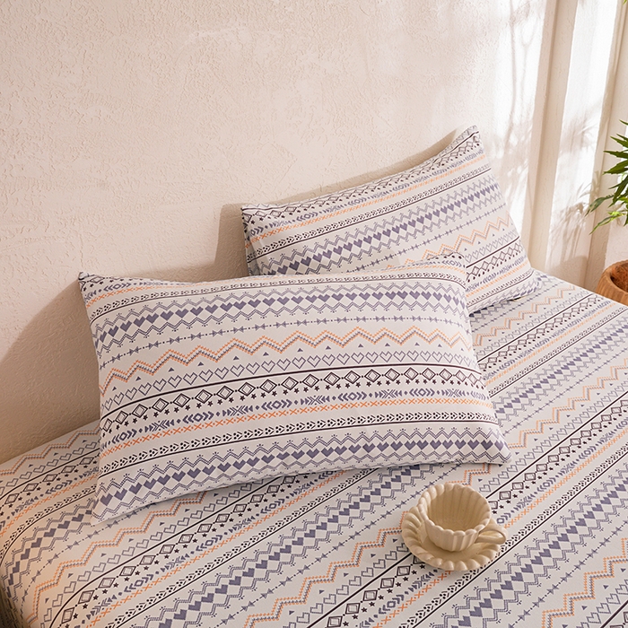 91家纺网 家纺一手货源 找家纺 博弈家纺   2026新款亲肤舒适原棉老粗布床单凉席三件套系列 布洛尼-蓝