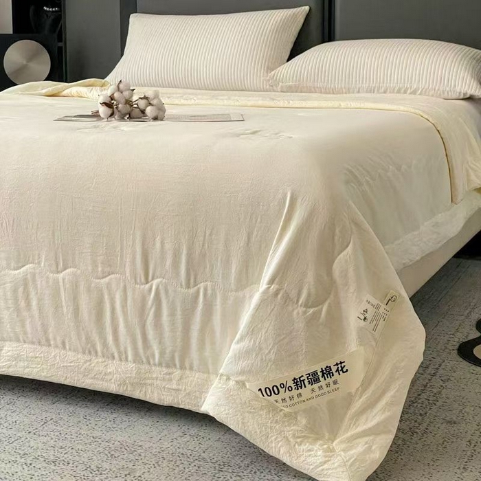 91家纺网 家纺一手货源 找家纺 （总）粉黛 2026新款新疆棉花夏被充填100%新疆棉