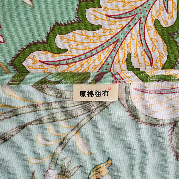 91家纺网 家纺一手货源 找家纺 博弈家纺   2026新款亲肤舒适原棉老粗布床单凉席三件套系列 花满园