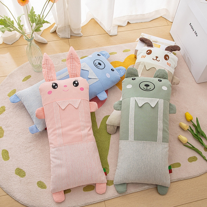 （总）仁宇枕业 2026新款全棉纯棉彩色针织棉卡通儿童学生幼儿园全荞麦枕头枕芯