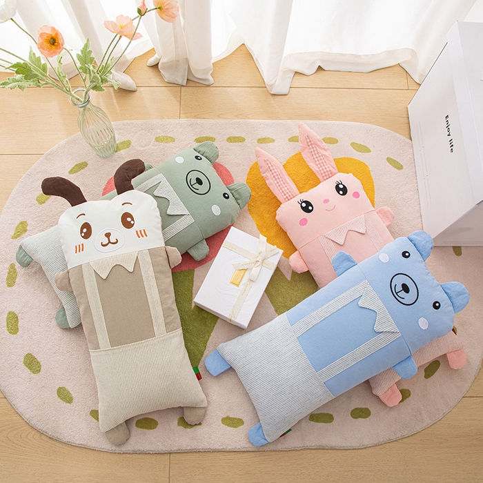 91家纺网 家纺一手货源 找家纺 （总）仁宇枕业 2026新款全棉纯棉彩色针织棉卡通儿童学生幼儿园全荞麦枕头枕芯