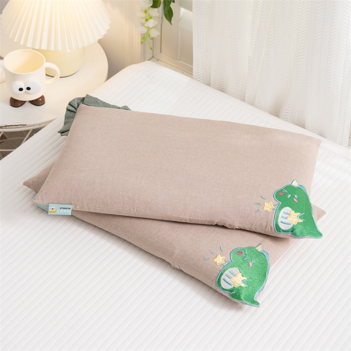 91家纺网 家纺一手货源 找家纺 （总）仁宇枕业 2026新款全棉纯棉粉色蝴蝶系列儿童全荞麦枕头枕芯