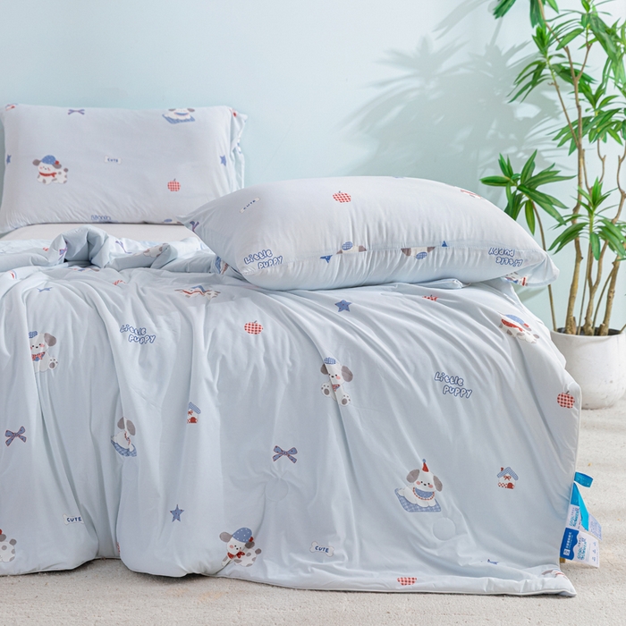 91家纺网 家纺一手货源 找家纺 苏羿家纺 2026春夏新款A类踩棉工艺凉感丝印花夏被夏凉被空调被 皮皮