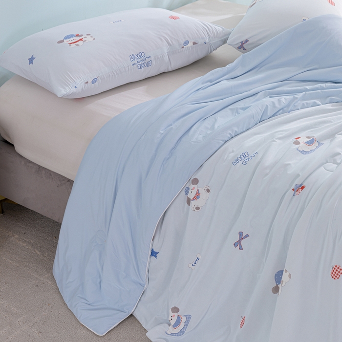 91家纺网 家纺一手货源 找家纺 苏羿家纺 2026春夏新款A类踩棉工艺凉感丝印花夏被夏凉被空调被 皮皮