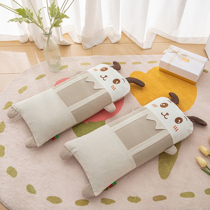 91家纺网 家纺一手货源 找家纺 （总）仁宇枕业 2026新款全棉纯棉彩色针织棉卡通儿童学生幼儿园全荞麦枕头枕芯