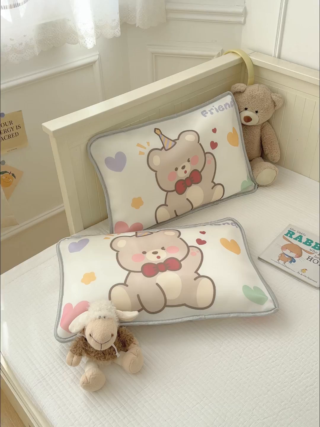 91家纺网 家纺一手货源 找家纺 丽美人家纺 2026新款柔软亲肤儿童冰丝枕套 笨笨熊