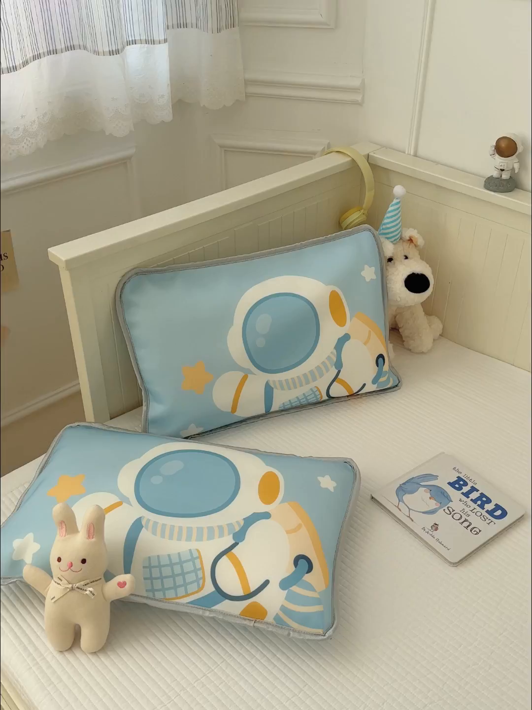 91家纺网 家纺一手货源 找家纺 丽美人家纺 2026新款柔软亲肤儿童冰丝枕套 宇航员