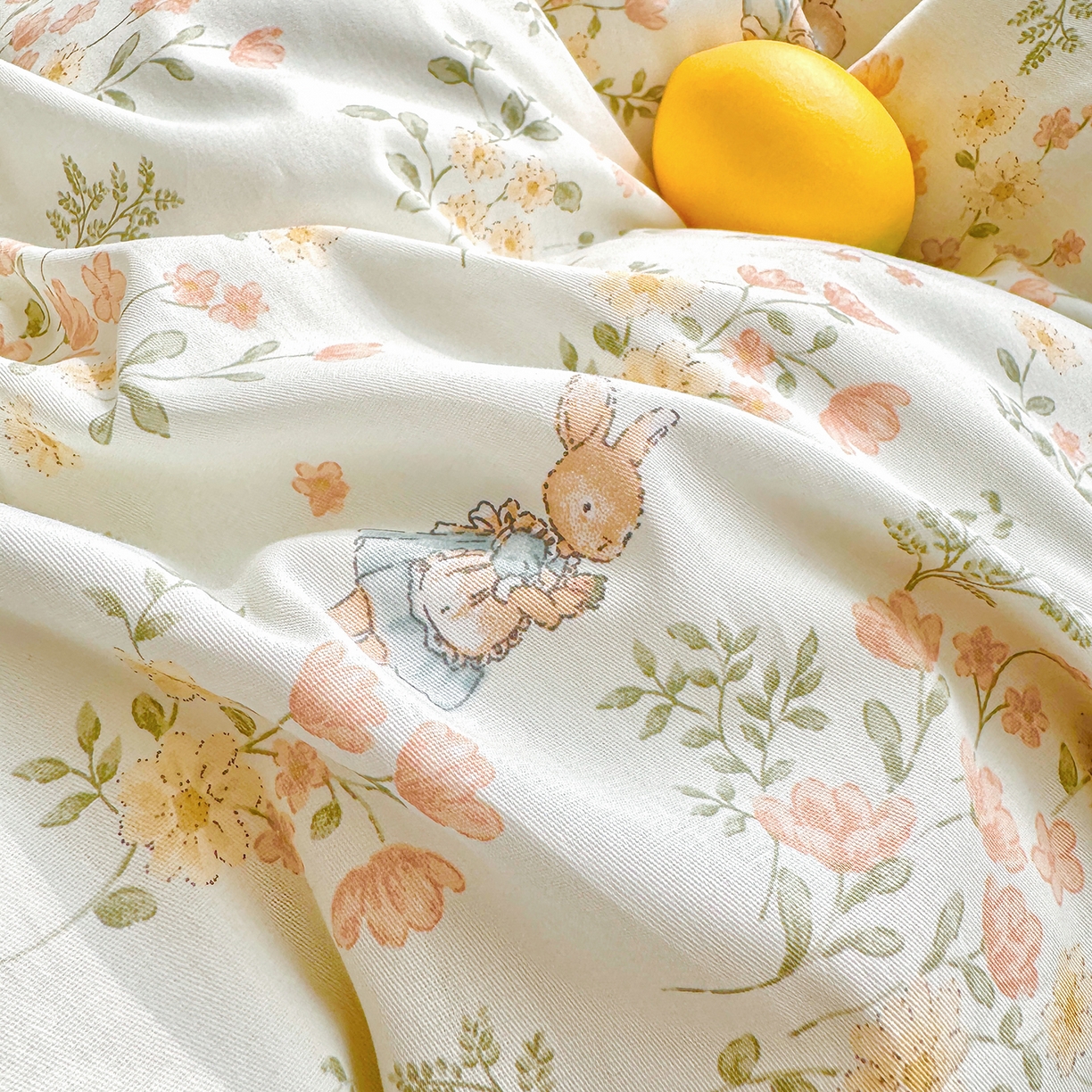 91家纺网 家纺一手货源 找家纺 壹贝家纺 2026新款小清新100%全棉纯棉印花系列被套单件-单被套 甜梦