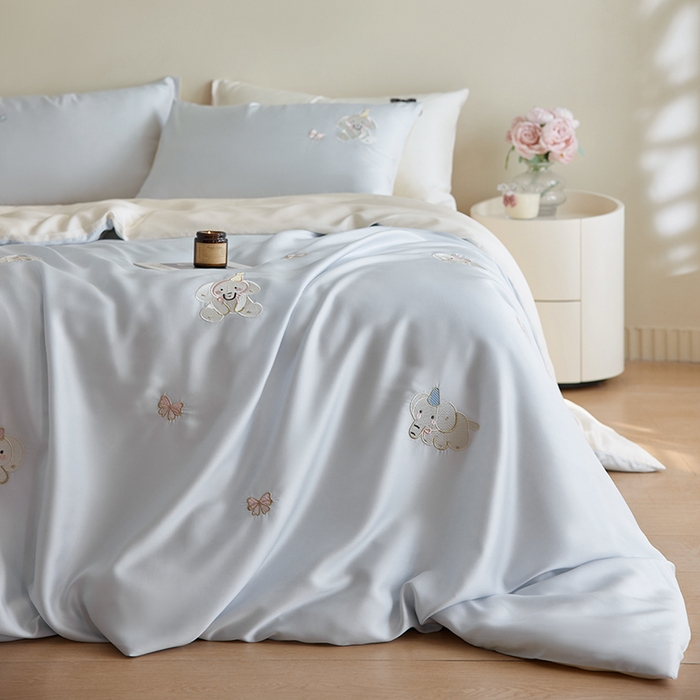 91家纺网 家纺一手货源 找家纺 （总）沐珩家纺 2026新款兰精进口60S天丝绣花四件套