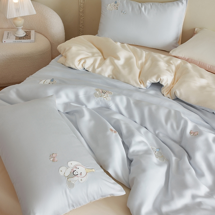 91家纺网 家纺一手货源 找家纺 （总）沐珩家纺 2026新款兰精进口60S天丝绣花四件套