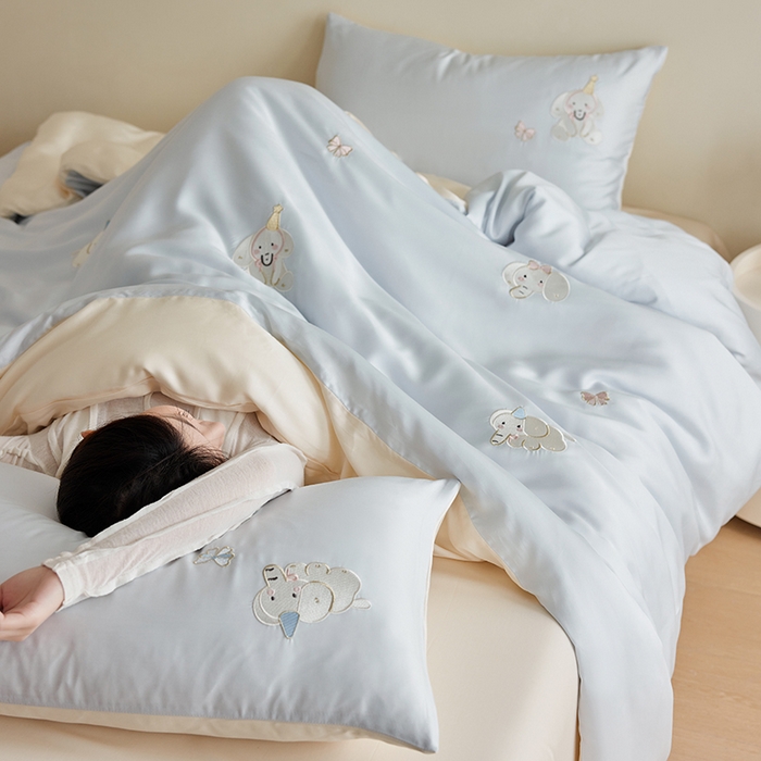 91家纺网 家纺一手货源 找家纺 （总）沐珩家纺 2026新款兰精进口60S天丝绣花四件套