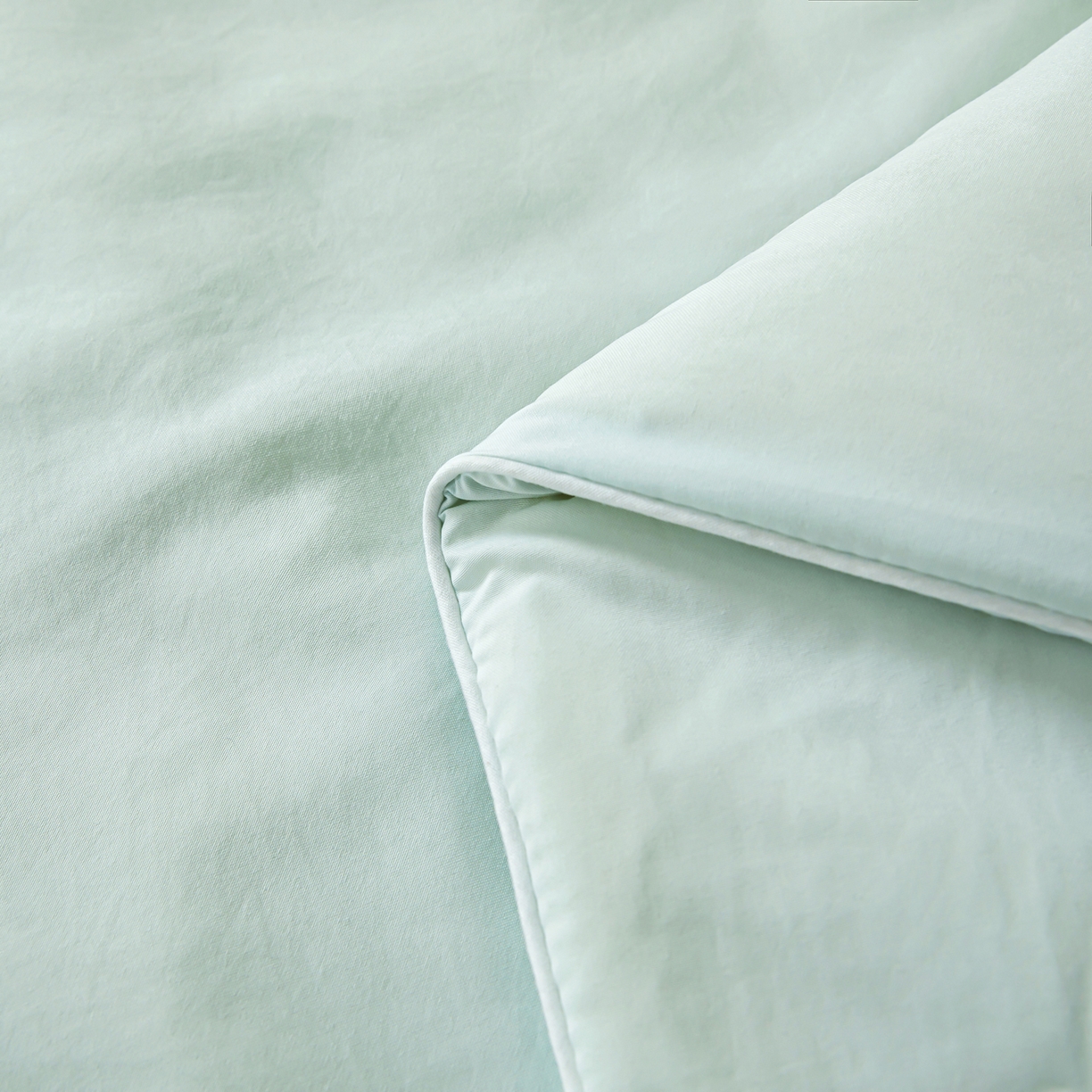 91家纺网 家纺一手货源 找家纺 晓时候 2026新款大豆纤维夏凉被仿锦氨凉感夏被烫钻空调被被子被芯 清新蓝