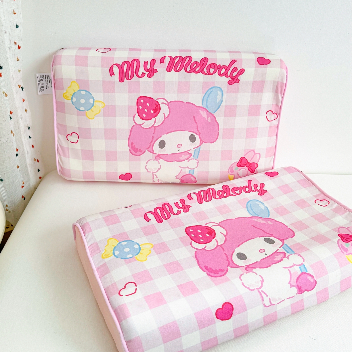 91家纺网 家纺一手货源 找家纺 花满路 2026新款卡通儿童三丽鸥枕头枕芯 粉粉美乐蒂