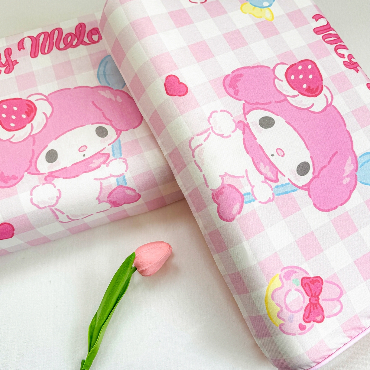 91家纺网 家纺一手货源 找家纺 花满路 2026新款卡通儿童三丽鸥枕头枕芯 粉粉美乐蒂