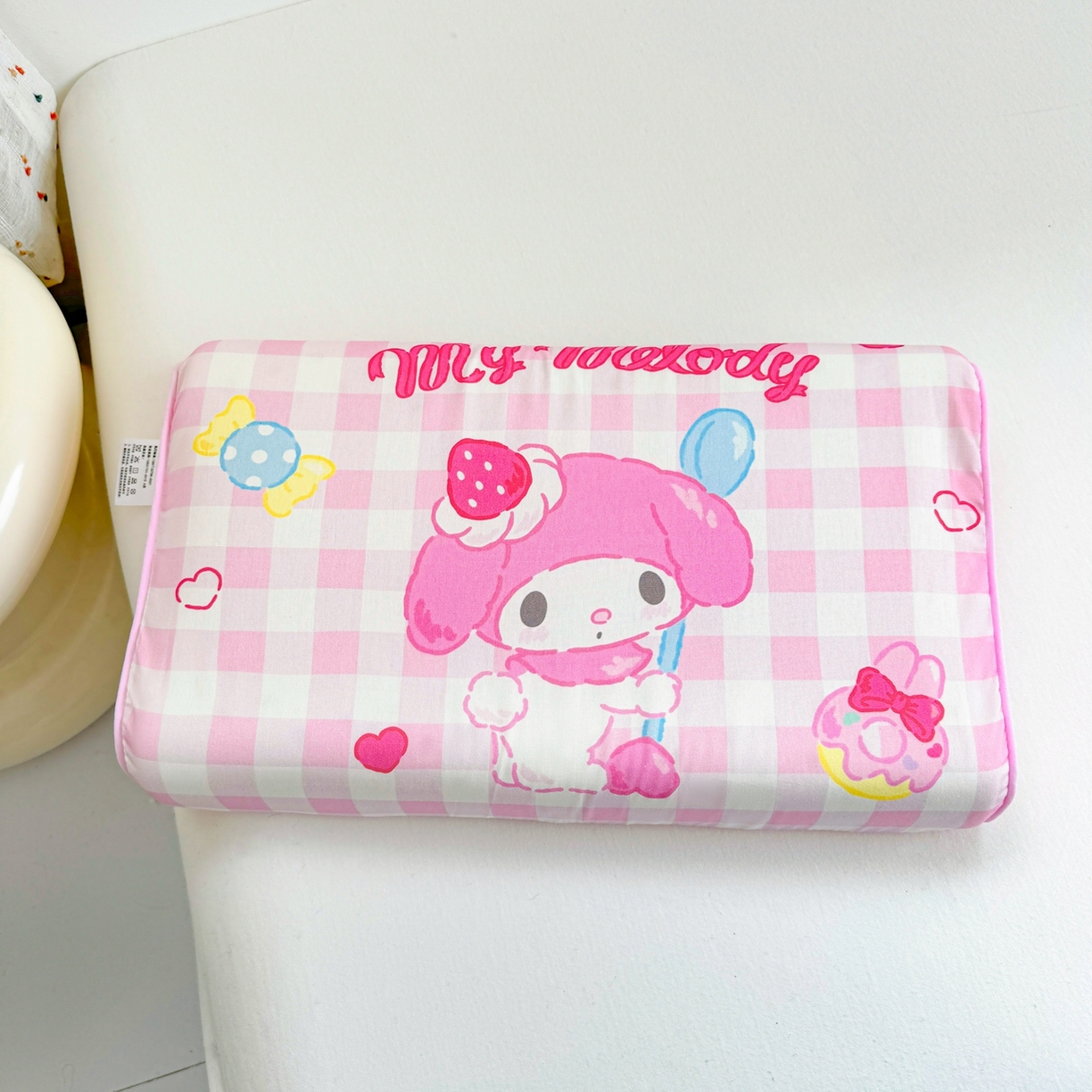 91家纺网 家纺一手货源 找家纺 花满路 2026新款卡通儿童三丽鸥枕头枕芯 粉粉美乐蒂