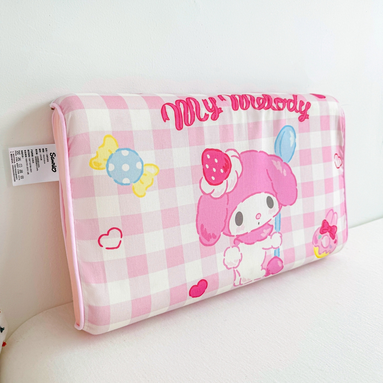 91家纺网 家纺一手货源 找家纺 花满路 2026新款卡通儿童三丽鸥枕头枕芯 粉粉美乐蒂