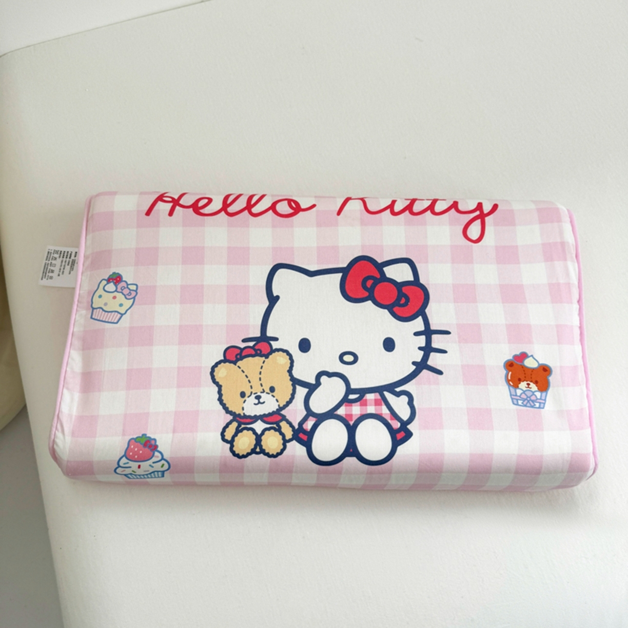 91家纺网 家纺一手货源 找家纺 花满路 2026新款卡通儿童三丽鸥枕头枕芯 粉格kt