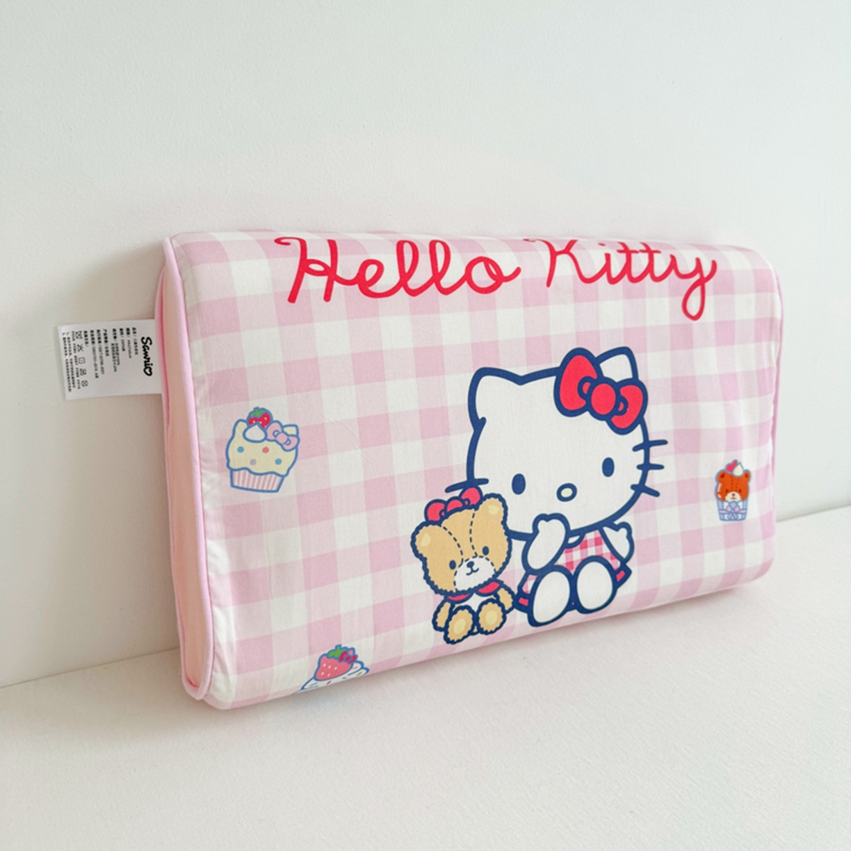 91家纺网 家纺一手货源 找家纺 花满路 2026新款卡通儿童三丽鸥枕头枕芯 粉格kt