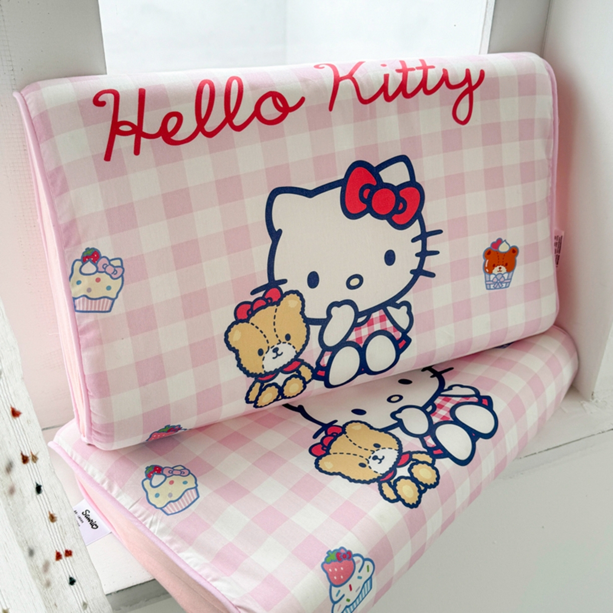 91家纺网 家纺一手货源 找家纺 花满路 2026新款卡通儿童三丽鸥枕头枕芯 粉格kt