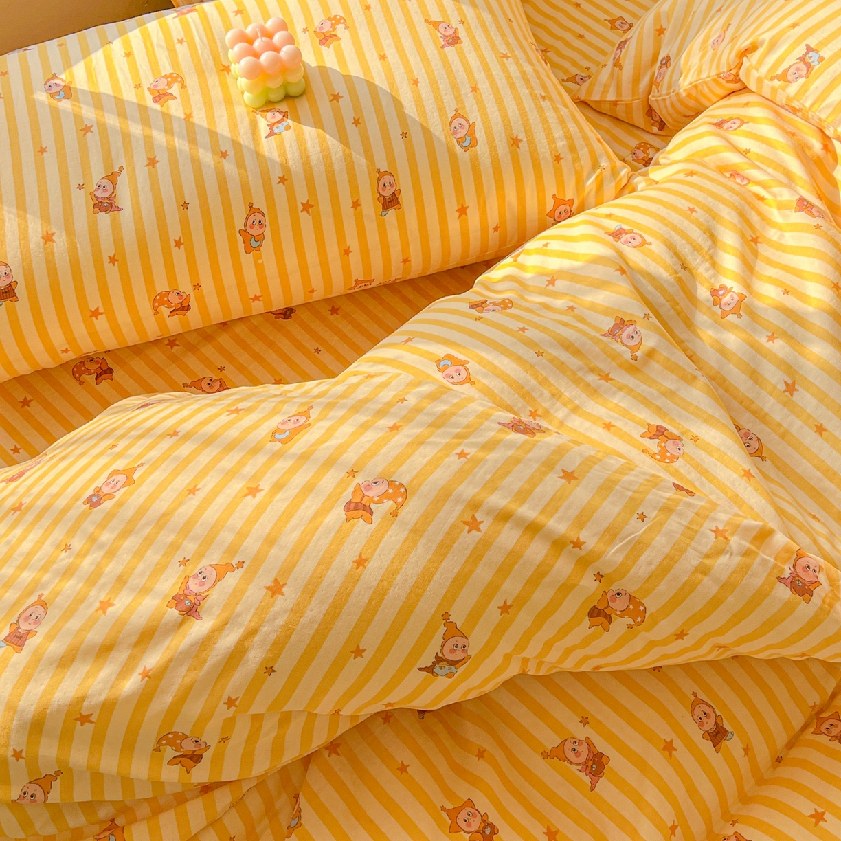 91家纺网 家纺一手货源 找家纺 （总）感遇家纺 2026新款A类全棉有氧双层纱卡通四件套