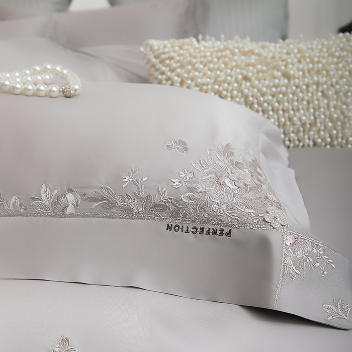 91家纺网 家纺一手货源 找家纺 诗黛尔 2026春夏新品 艾能棉刺绣 嘉伯丽尔系列 嘉伯丽尔-漫漫灰