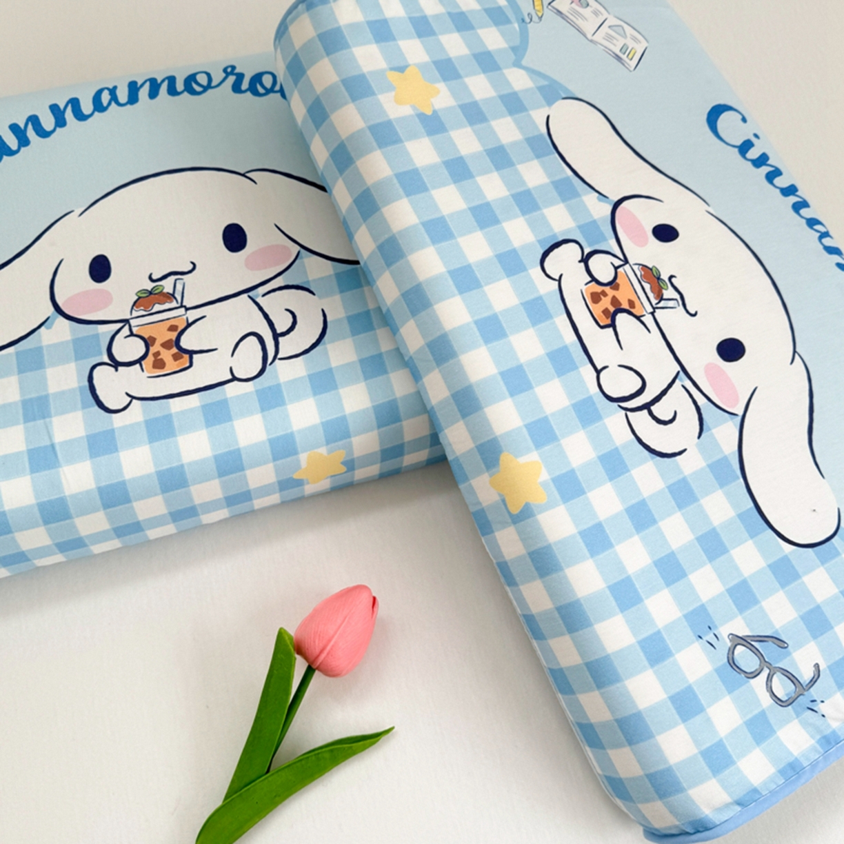 91家纺网 家纺一手货源 找家纺 花满路 2026新款卡通儿童三丽鸥枕头枕芯 蓝格大耳狗