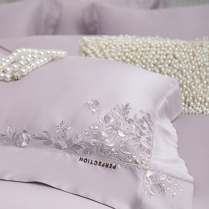 91家纺网 家纺一手货源 找家纺 诗黛尔 2026春夏新品 艾能棉刺绣 嘉伯丽尔系列 嘉伯丽尔-茉莉紫