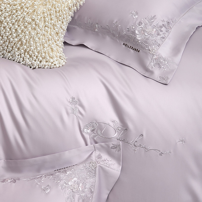 91家纺网 家纺一手货源 找家纺 诗黛尔 2026春夏新品 艾能棉刺绣 嘉伯丽尔系列 嘉伯丽尔-茉莉紫