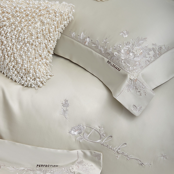 91家纺网 家纺一手货源 找家纺 诗黛尔 2026春夏新品 艾能棉刺绣 嘉伯丽尔系列 嘉伯丽尔-青柠绿